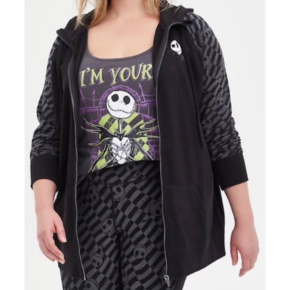 🆕 Disney The Nightmare Before Christmas Active Hoodie Jack Skellington 3X 22 24 - Picture 1 of 6